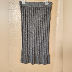 HALOGEN Gray Ribbed Knit Skirt Size S/M